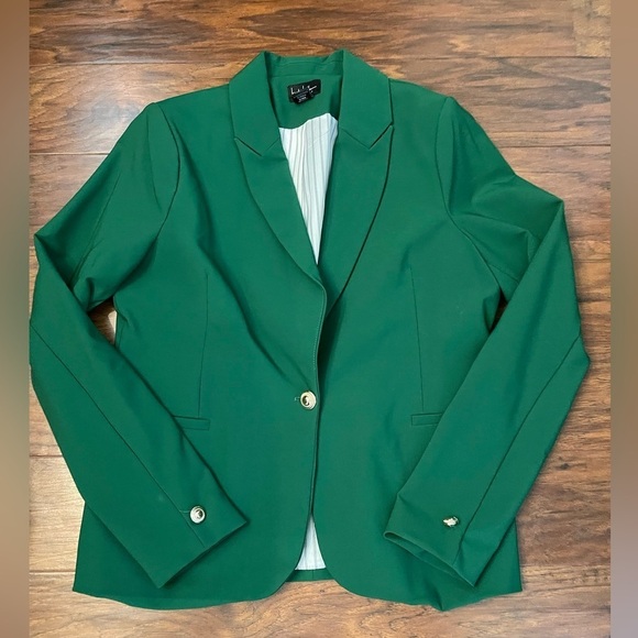 Nicole Miller Jackets & Blazers - Nicole Miller Green and Gold Blazer Size S